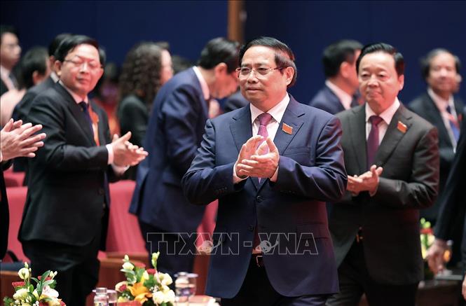Đồng chí Phạm Minh Chính, Ủy viên Bộ Chính trị, Bí thư Đảng ủy, Thủ tướng Chính phủ chủ trì Phiên trù bị Đại hội đại biểu Đảng bộ Chính phủ lần thứ nhất, nhiệm kỳ 2025 - 2030. Ảnh: Dương Giang-TTXVN 
