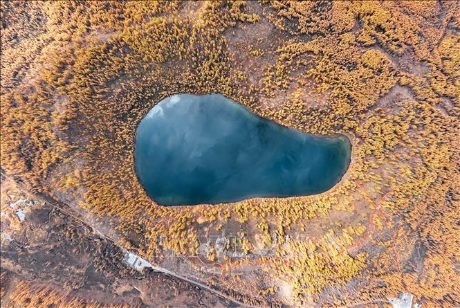 Cảnh đẹp mùa thu tại khu tự trị Nội Mông, Trung Quốc. Ảnh: THX/TTXVN