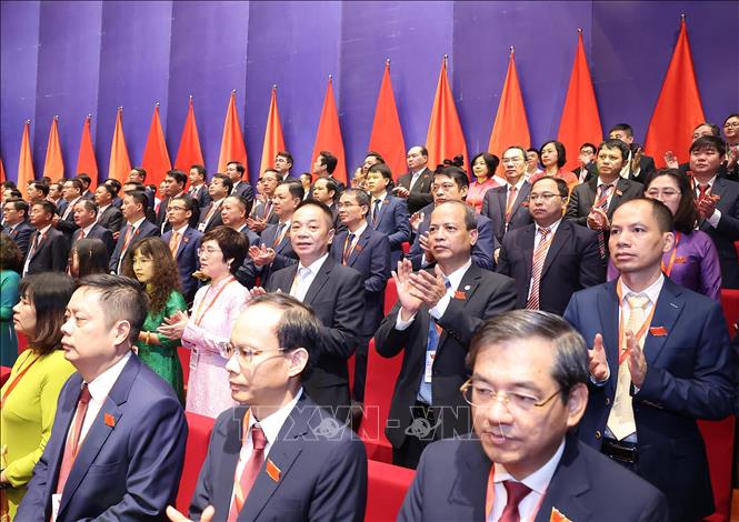 Đại biểu Đảng bộ TTXVN dự Đại hội. Ảnh: Văn Điệp - TTXVN