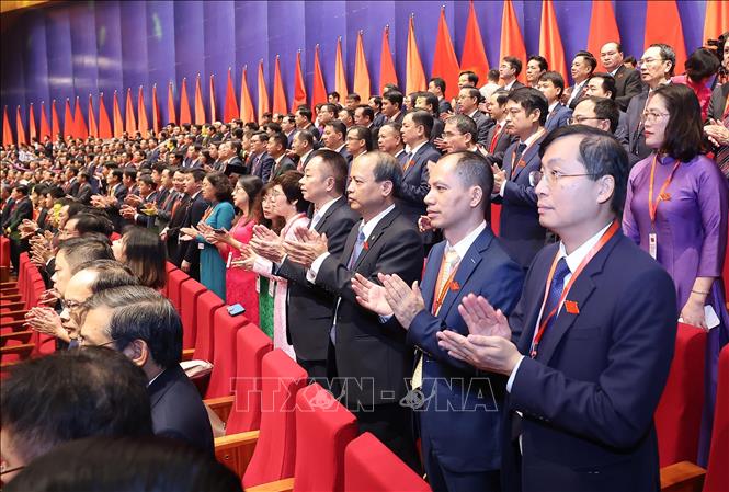 Đại biểu Đảng bộ TTXVN dự Đại hội. Ảnh: Văn Điệp - TTXVN