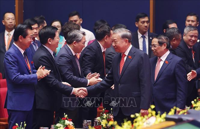 Tổng Bí thư Tô Lâm đến dự Đại hội đại biểu Đảng bộ Chính phủ lần thứ nhất, nhiệm kỳ 2025-2030. Ảnh: Dương Giang - TTXVN