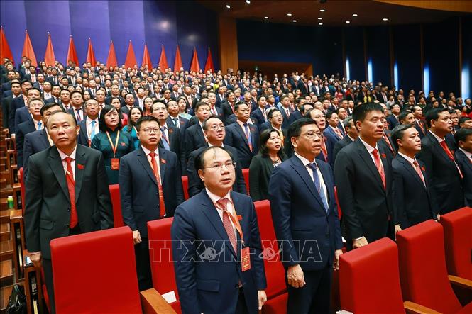 Các đại biểu tham dự Đại hội đại biểu Đảng bộ Chính phủ lần thứ nhất, nhiệm kỳ 2025-2030. Ảnh: Dương Giang-TTXVN 
