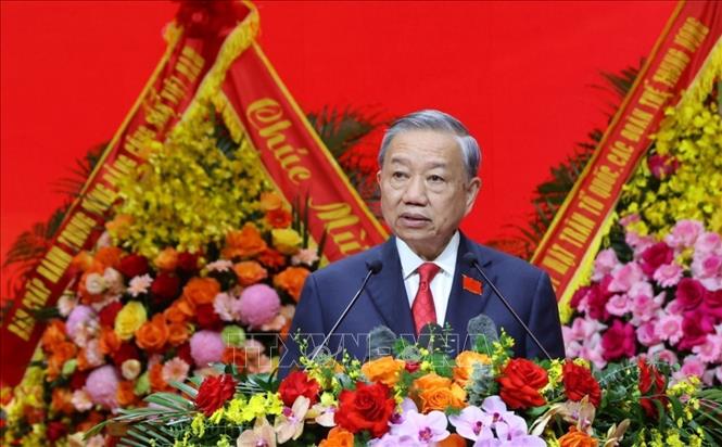 Tổng Bí thư Tô Lâm phát biểu chỉ đạo Đại hội. Ảnh: Văn Điệp - TTXVN
