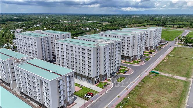 Dự án chung cư nhà ở xã hội Nam Long 2 tại phường Cái Răng, thành phố Cần Thơ. Ảnh: Thanh Liêm - TTXVN