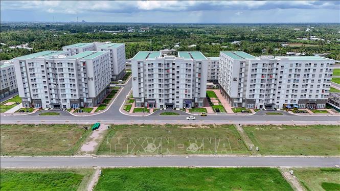 Dự án chung cư nhà ở xã hội Nam Long 2 tại phường Cái Răng, thành phố Cần Thơ. Ảnh: Thanh Liêm - TTXVN