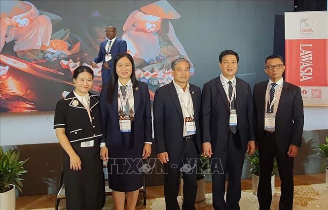 Các đại biểu dự Hội nghị thường niên lần thứ 38 của Hiệp hội Luật sư Châu Á – Thái Bình Dương tại Hà Nội. Ảnh: Nguyễn Trọng Lịch- TTXVN