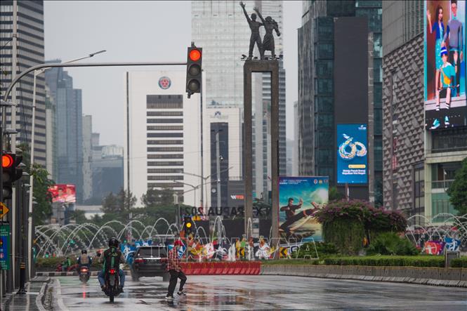 Quang cảnh đường phố tại Jakarta, Indonesia. Ảnh: THX/TTXVN