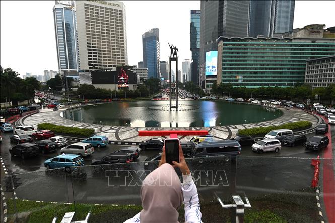 Quang cảnh đường phố tại Jakarta, Indonesia. Ảnh: THX/TTXVN