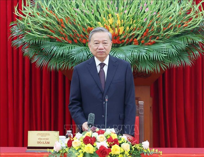 Tổng Bí thư Tô Lâm phát biểu. Ảnh: Thống Nhất-TTXVN