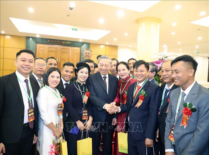 Tổng Bí thư Tô Lâm và các đại biểu. Ảnh: Thống Nhất-TTXVN