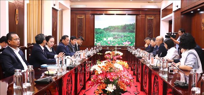 A view of the reception. VNA Photo: Thanh Bình