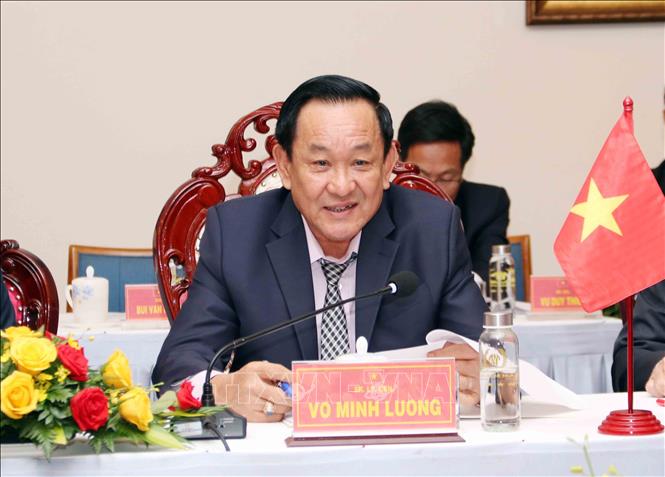 Thượng tướng Võ Minh Lương, Thứ trưởng Bộ Quốc phòng, Trưởng đoàn Đoàn đại biểu Bộ Quốc phòng nước Cộng hòa XHCN Việt Nam, phát biểu tại Kỳ họp. Ảnh: Xuân Khu-TTXVN