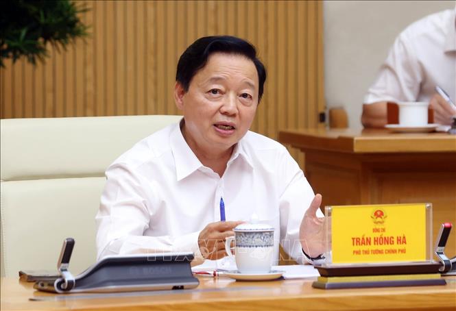 Phó Thủ tướng Trần Hồng Hà phát biểu. Ảnh: Phạm Kiên - TTXVN