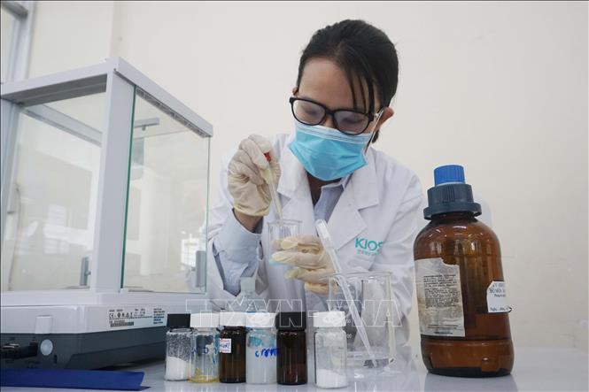 Tiến sĩ Nguyễn Hồ Thùy Linh đã tham gia hơn 20 đề tài, có 60 công bố quốc tế và 1 Bằng sáng chế. Ảnh: Thu Hoài - TTXVN