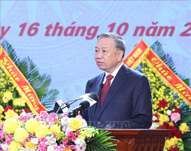 Tổng Bí thư Tô Lâm phát biểu. Ảnh: Thống Nhất-TTXVN