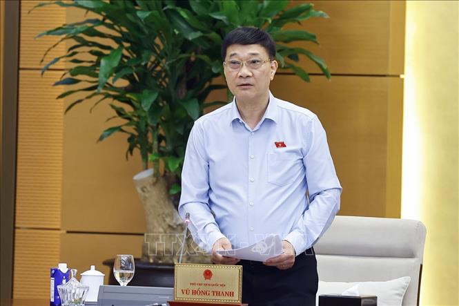 Phó Chủ tịch Quốc hội Vũ Hồng Thanh phát biểu. Ảnh: Doãn Tấn - TTXVN
