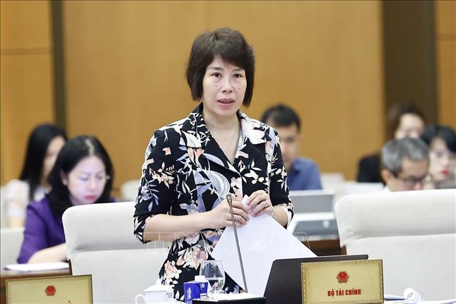 Thứ trưởng Bộ Tài chính Nguyễn Thị Bích Ngọc phát biểu. Ảnh: Doãn Tấn - TTXVN