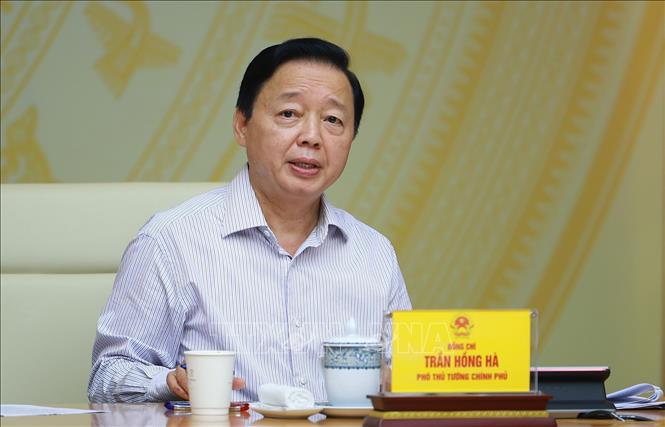 Phó Thủ tướng Trần Hồng Hà phát biểu tại Hội nghị. Ảnh: Dương Giang-TTXVN