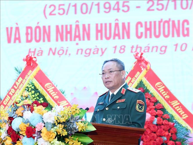  Trung tướng Trần Công Chính, Tổng cục trưởng Tổng cục II phát biểu. Ảnh: Thống Nhất - TTXVN