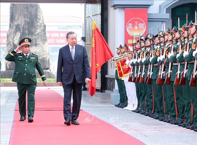 Tổng Bí thư Tô Lâm, Bí thư Quân uỷ Trung ương đến dự Lễ kỷ niệm. Ảnh: Thống Nhất - TTXVN