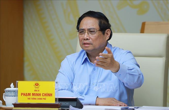 Thủ tướng Phạm Minh Chính chủ trì Hội nghị. Ảnh: Dương Giang-TTXVN
