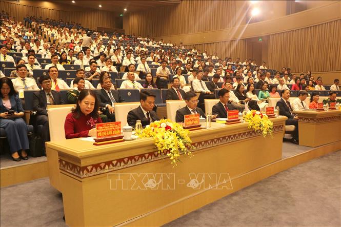 Toàn cảnh Đại hội Thi đua yêu nước thành phố Hải Phòng lần thứ nhất (2025-2030). Ảnh: Hoàng Ngọc - TTXVN