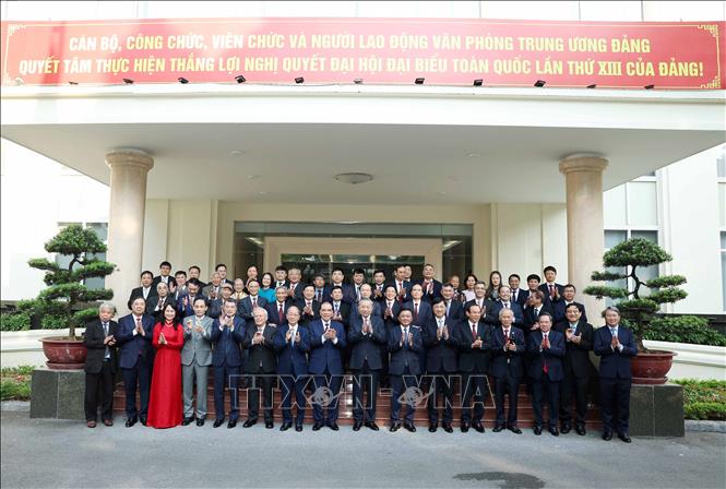 Tổng Bí thư Tô Lâm và các đại biểu. Ảnh: Thống Nhất - TTXVN