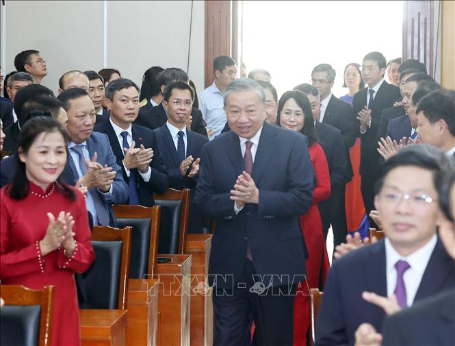 Tổng Bí thư Tô Lâm đến dự Lễ kỷ niệm. Ảnh: Thống Nhất - TTXVN

