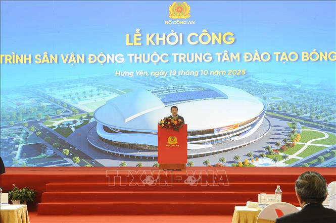 Bộ trưởng Bộ Công an Lương Tam Quang phát biểu tại buổi lễ. Ảnh: Mạnh Khánh - TTXVN
