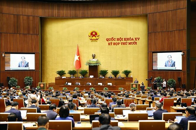 Chủ tịch Quốc hội Trần Thanh Mẫn phát biểu khai mạc. Ảnh: Doãn Tấn - TTXVN