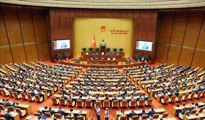 Toàn cảnh Phiên khai mạc trọng thể Kỳ họp thứ 10, Quốc hội khoá XV. Ảnh: Phạm Kiên - TTXVN