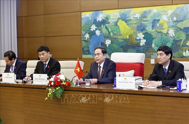 Chủ tịch Quốc hội Trần Thanh Mẫn phát biểu. Ảnh: Doãn Tấn - TTXVN