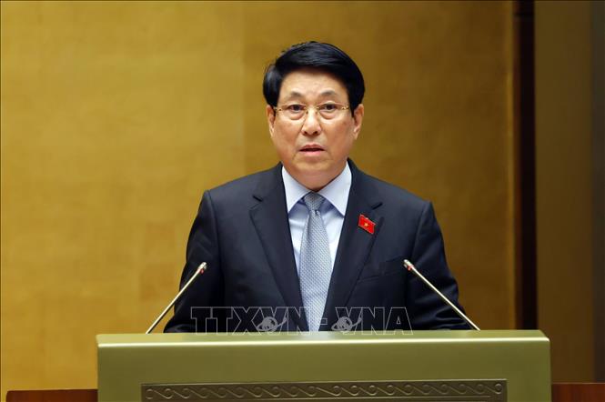 President Luong Cuong presents a report summarising the 2021–2026 term of the State leader at the 15th National Assembly’s ongoing 10th session on October 20. VNA Photo: Phạm Kiên