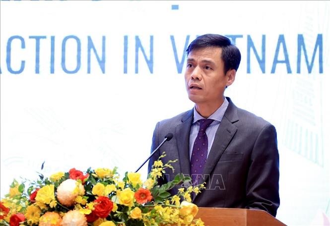 Thứ trưởng Bộ Ngoại giao Đặng Hoàng Giang phát biểu. Ảnh: Tuấn Anh - TTXVN