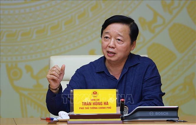 Phó Thủ tướng Trần Hồng Hà phát biểu. Ảnh: Dương Giang-TTXVN 
