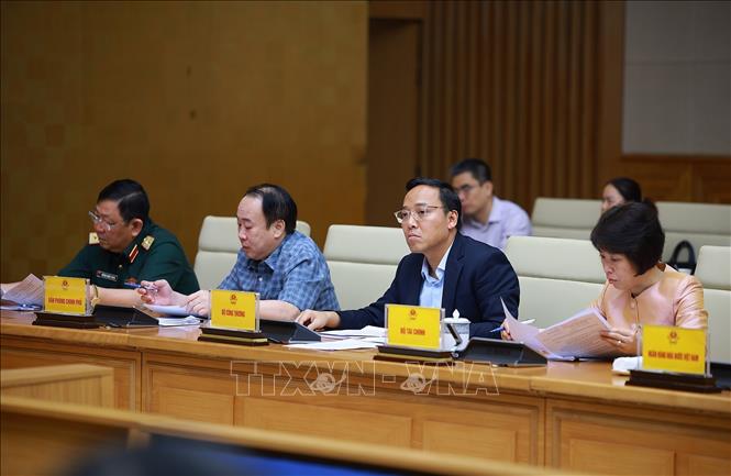 Các đại biểu tham dự phiên họp lần thứ ba của Ban Chỉ đạo xây dựng nhà máy điện hạt nhân. Ảnh: Dương Giang-TTXVN
