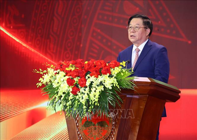 Đồng chí Nguyễn Trọng Nghĩa, Ủy viên Bộ Chính trị, Bí thư Trung ương Đảng, Trưởng Ban Tuyên giáo và Dân vận Trung ương, Phó Trưởng Ban Chỉ đạo 35 Trung ương, Phó Trưởng Ban Chỉ đạo Cuộc thi phát biểu phát động Cuộc thi năm 2026. Ảnh: Văn Điệp – TTXVN