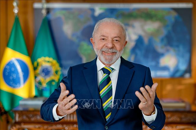 Tổng thống Brazil Luiz Inácio Lula da Silva phát biểu tại Cung điện Planalto, Brasília, ngày 6/9/2025. Ảnh: Phủ Tổng thống Brazil