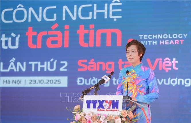 Tổng Giám đốc TTXVN Vũ Việt Trang, Chủ tịch Hội đồng Giải thưởng phát biểu khai mạc. Ảnh: Phan Phương – TTXVN