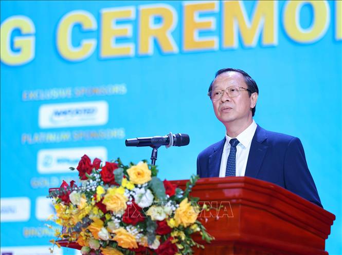 Thứ trưởng Bộ Giáo dục và Đào tạo Phạm Ngọc Thưởng phát biểu. Ảnh: Thanh Tùng - TTXVN