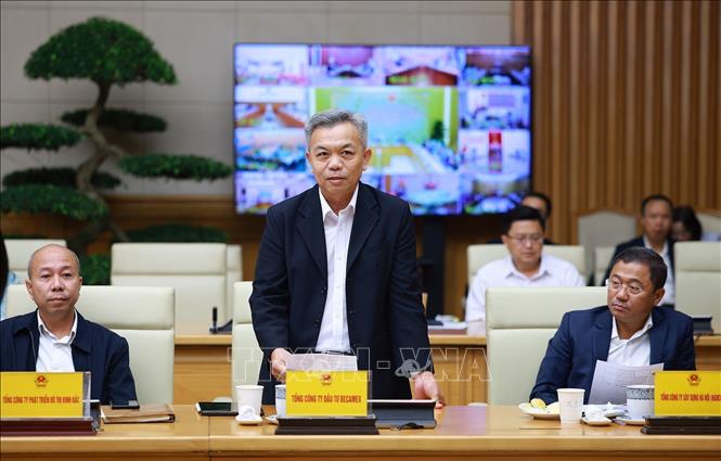 Đại diện Tổng Công ty Đầu tư và Phát triển Công nghiệp Becamex phát biểu. Ảnh: Dương Giang-TTXVN