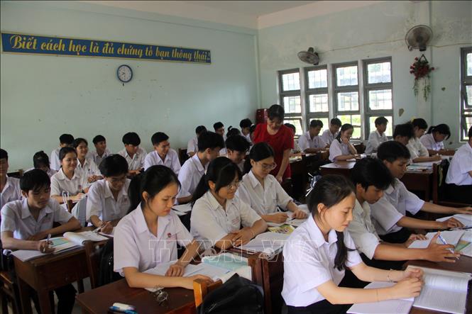 Giờ học của học sinh trường THPT số 2 Tuy Phước (Gia Lai). Ảnh: Trịnh Bang Nhiệm - TTXVN