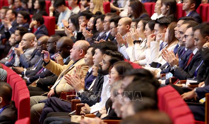 International delegates attending the Signing ceremony of the UN Convention against Cybercrime (the Hanoi Convention). Photo: VNA