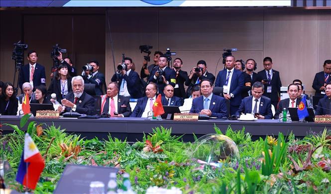 Thủ tướng Phạm Minh Chính tham dự và phát biểu tại Hội nghị Cấp cao ASEAN - Nhật Bản lần thứ 28. Ảnh: Dương Giang-TTXVN