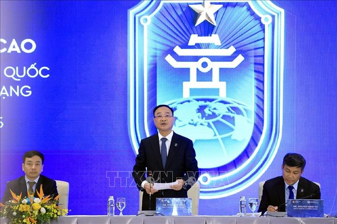 Thượng tướng Phạm Thế Tùng, Thứ trưởng Bộ Công an phát biểu tại buổi họp báo. Ảnh: Tuấn Anh - TTXVN