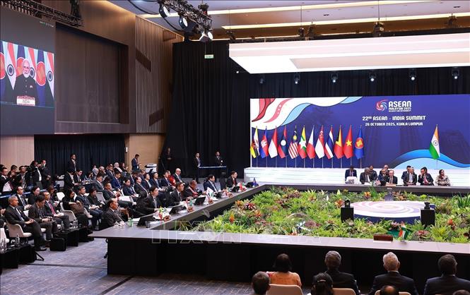 Hội nghị Cấp cao ASEAN - Ấn Độ lần thứ 22. Ảnh: Dương Giang-TTXVN
