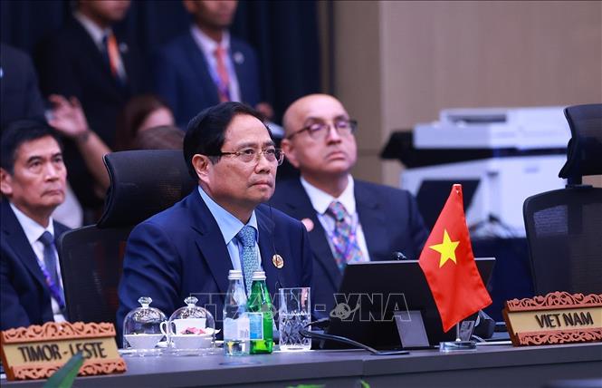 Thủ tướng Phạm Minh Chính tham dự Hội nghị Cấp cao ASEAN - Ấn Độ lần thứ 22. Ảnh: Dương Giang-TTXVN
