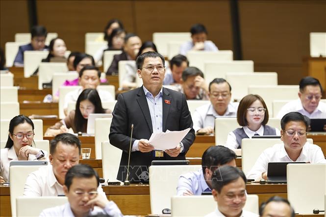 Đại biểu Quốc hội tỉnh Lâm Đồng Dương Khắc Mai phát biểu. Ảnh: Doãn Tấn - TTXVN