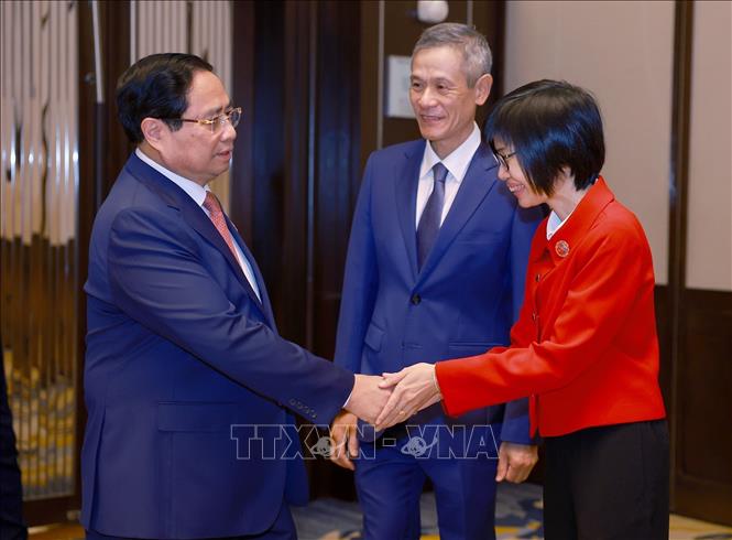 Thủ tướng Phạm Minh Chính với Đại sứ Việt Nam tại một số nước trong khu vực Đông Nam Á. Ảnh: Dương Giang-TTXVN
