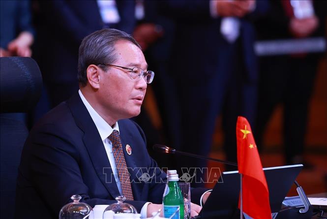 Chinese Premier Li Qiang at the 28th ASEAN - China Summit. VNA Photo: Dương Giang